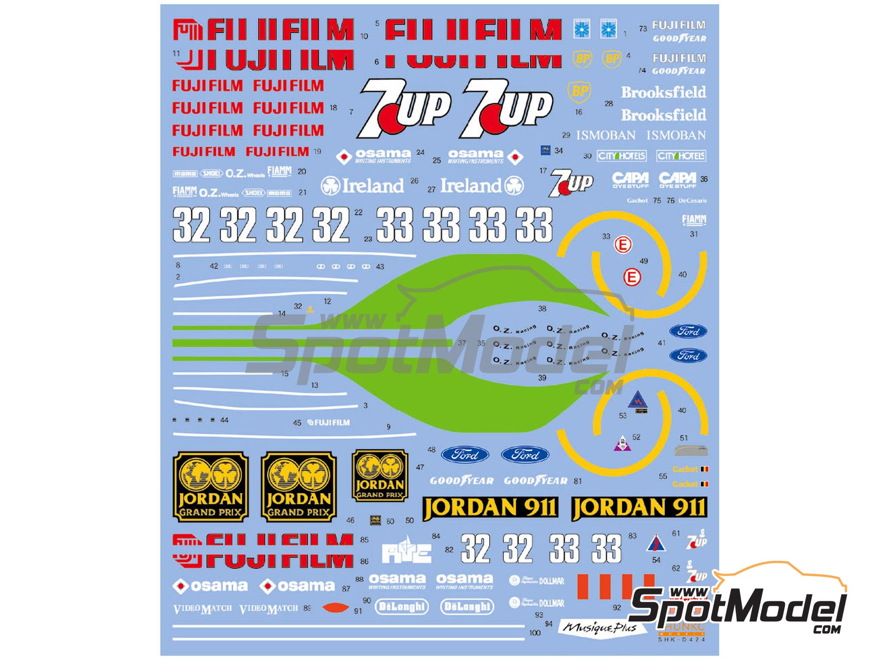 Shunko Models SHK-D424: Marking / livery 1/20 scale - Jordan